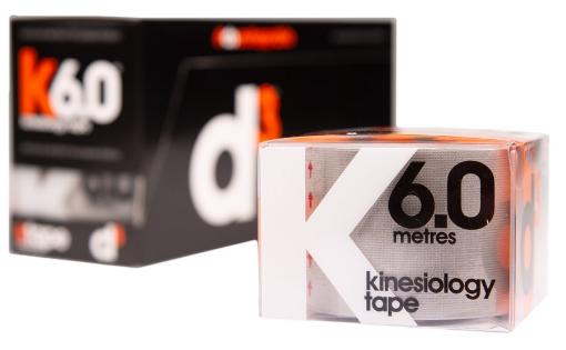 Poza cu K6.0 Banda Kinesiologica Argintiu 5cm x 6m - d3Tape