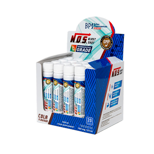 Poza cu NOS Blast (L-Arginina + L-citrulina + Beta alanina) Shot 20×25ml