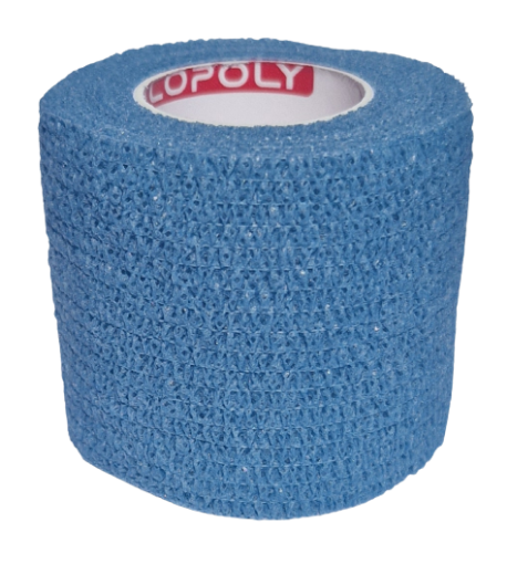 Poza cu Bandaj elastic autoadeziv 5cm - Albastru Azur