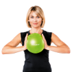 Poza cu Minge Pilates Rosie 22cm - PINOFIT®